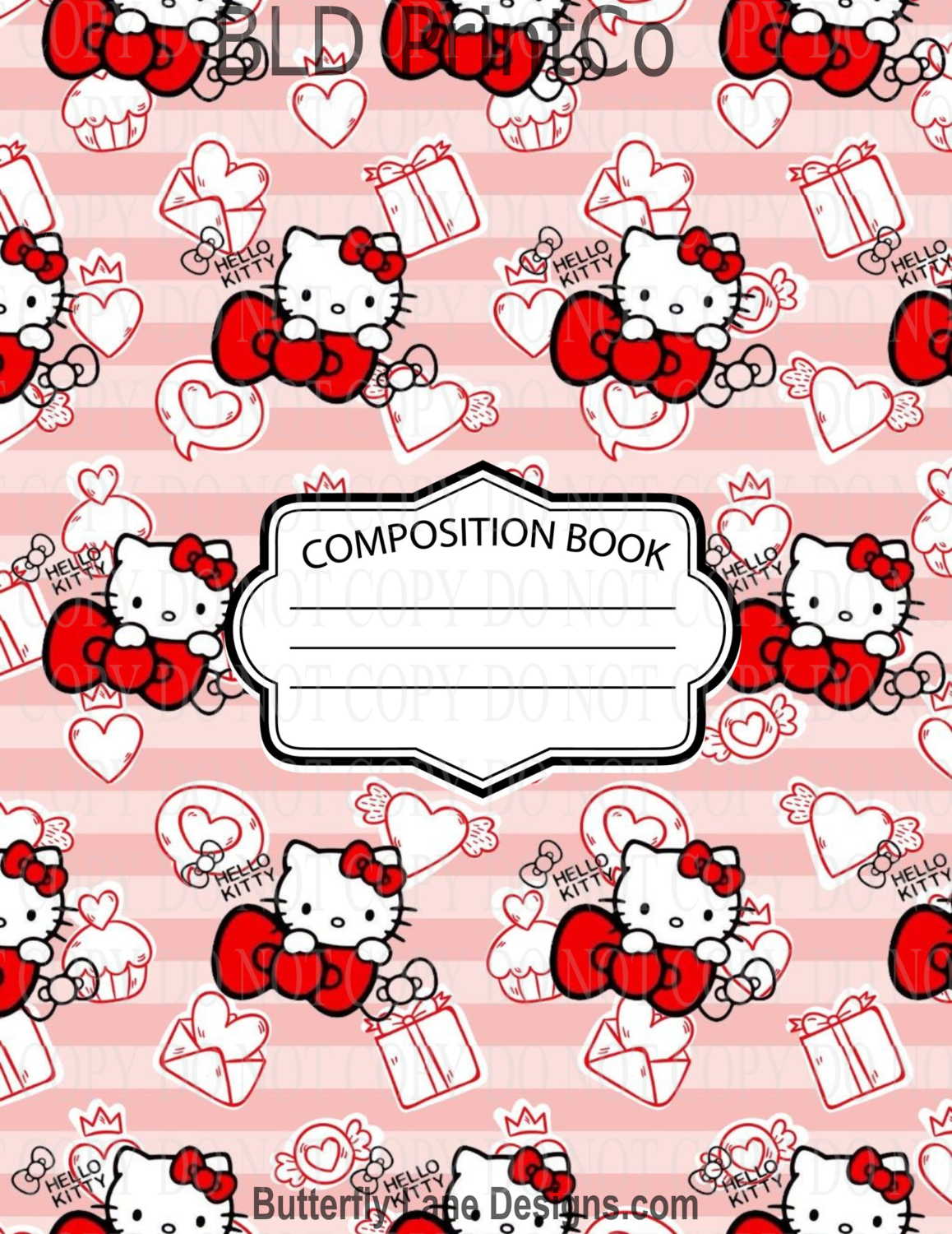 Cute Kitty Love | Composition Notebook Cover | C100