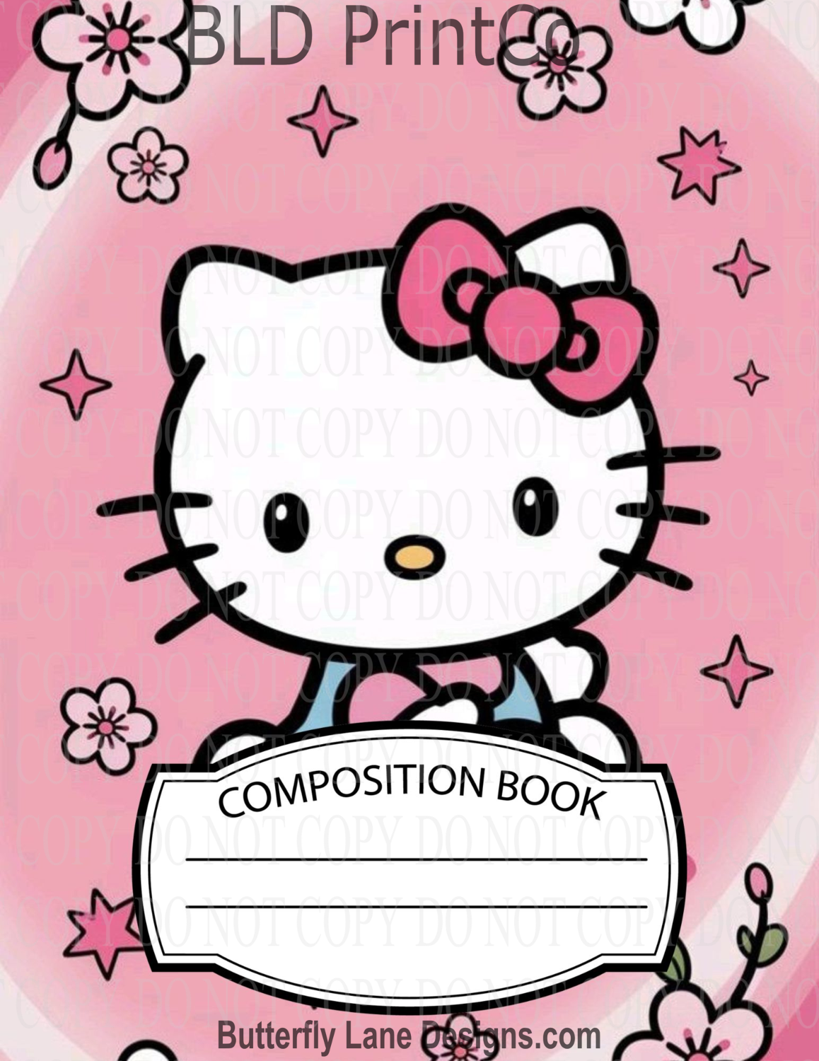 Cute Kitty Blossoms | Composition Notebook Cover | C102