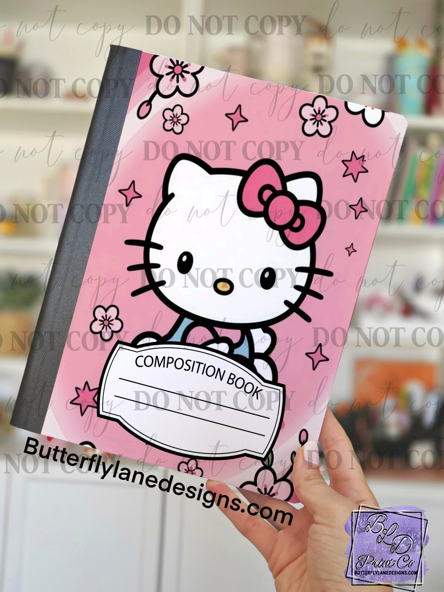 Cute Kitty Blossoms | Composition Notebook Cover | C102
