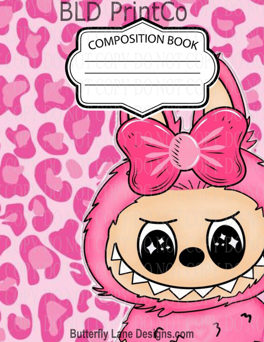 Pink Monster Bow | Composition Notebook Cover | C107