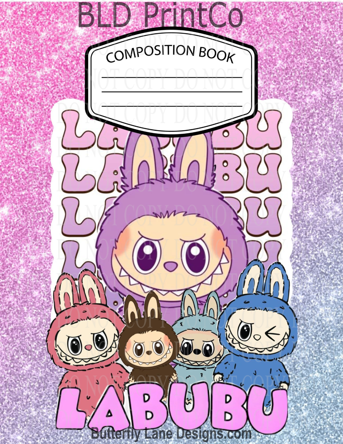 Purple monster Squad | Composition Notebook Cover | C110