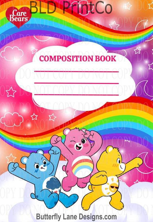 Loveable Bears Rainbow | Composition Notebook Cover | C113