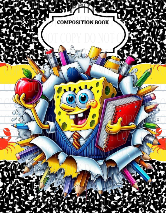 Yellow Sponge School | Composition Notebook Cover | C115