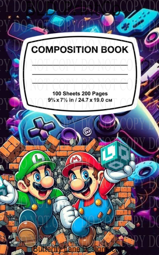 Gamer Bros Brick Break | Composition Notebook Cover | C116