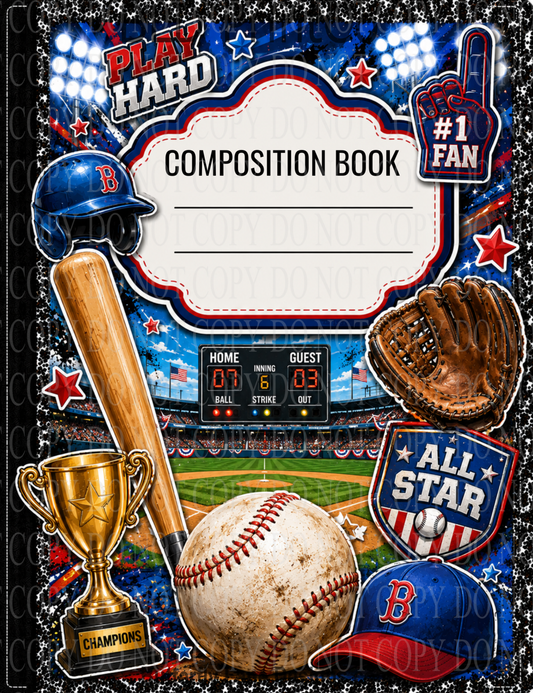 Baseball All Star Champions | Composition Notebook Cover | C120