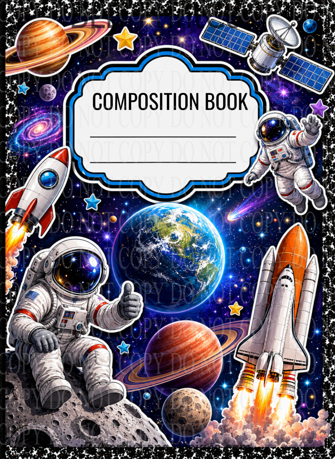 Outer Space Explorer | Composition Notebook Cover | C124