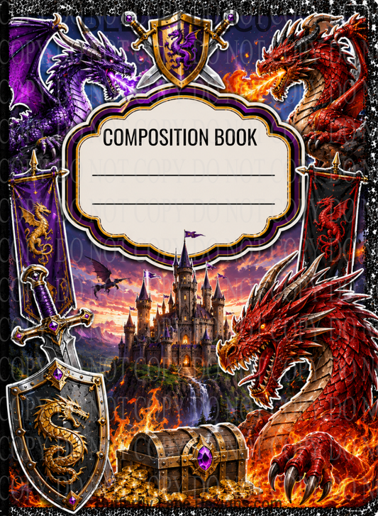 Dragon Realm Castle | Composition Notebook Cover | C128