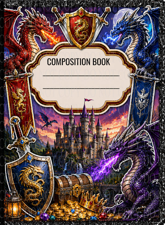 Mystic Dragon Kingdom | Composition Notebook Cover | C129