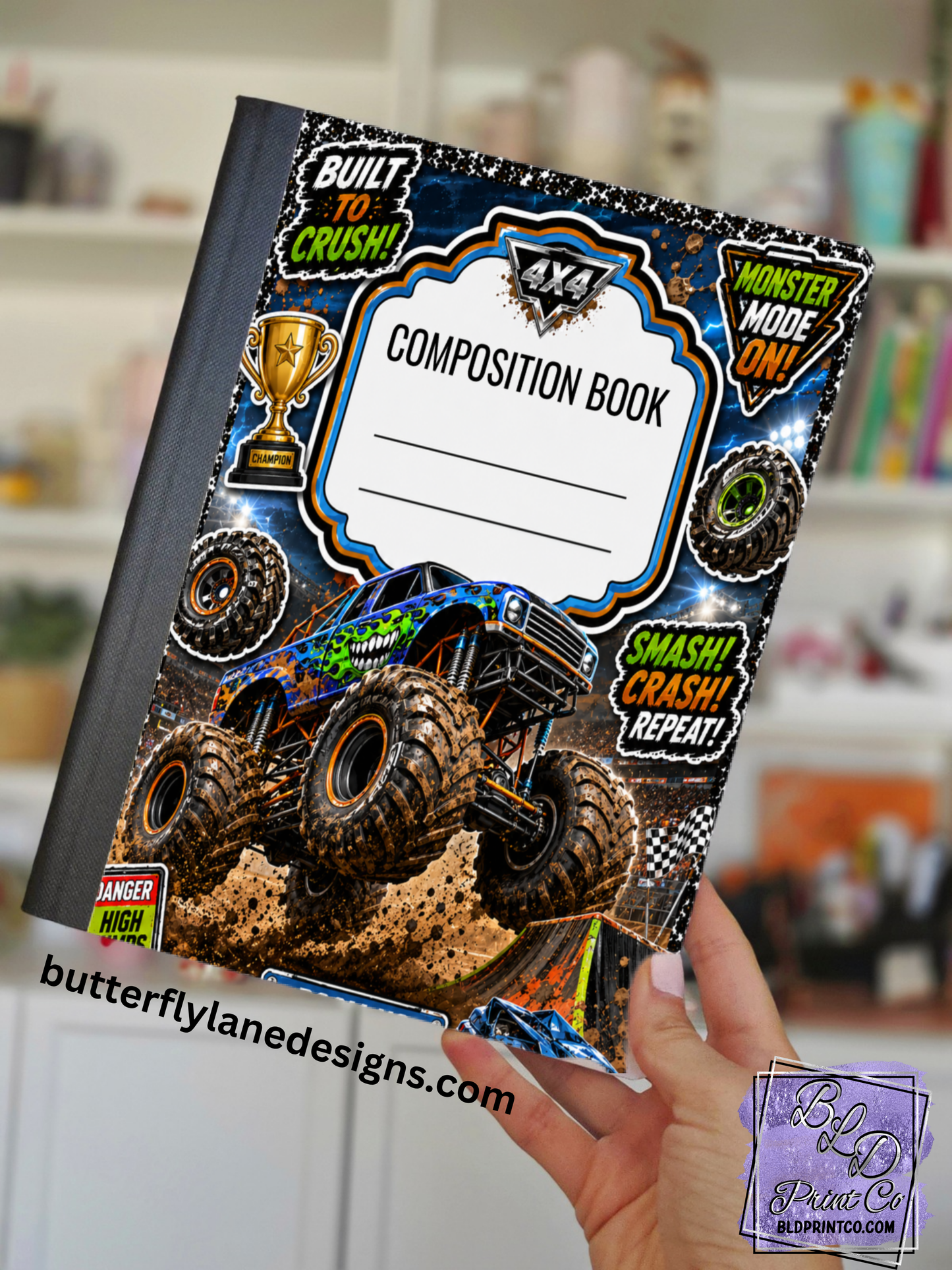 Monster Truck Dirt Destroyer | Composition Notebook Cover | C131