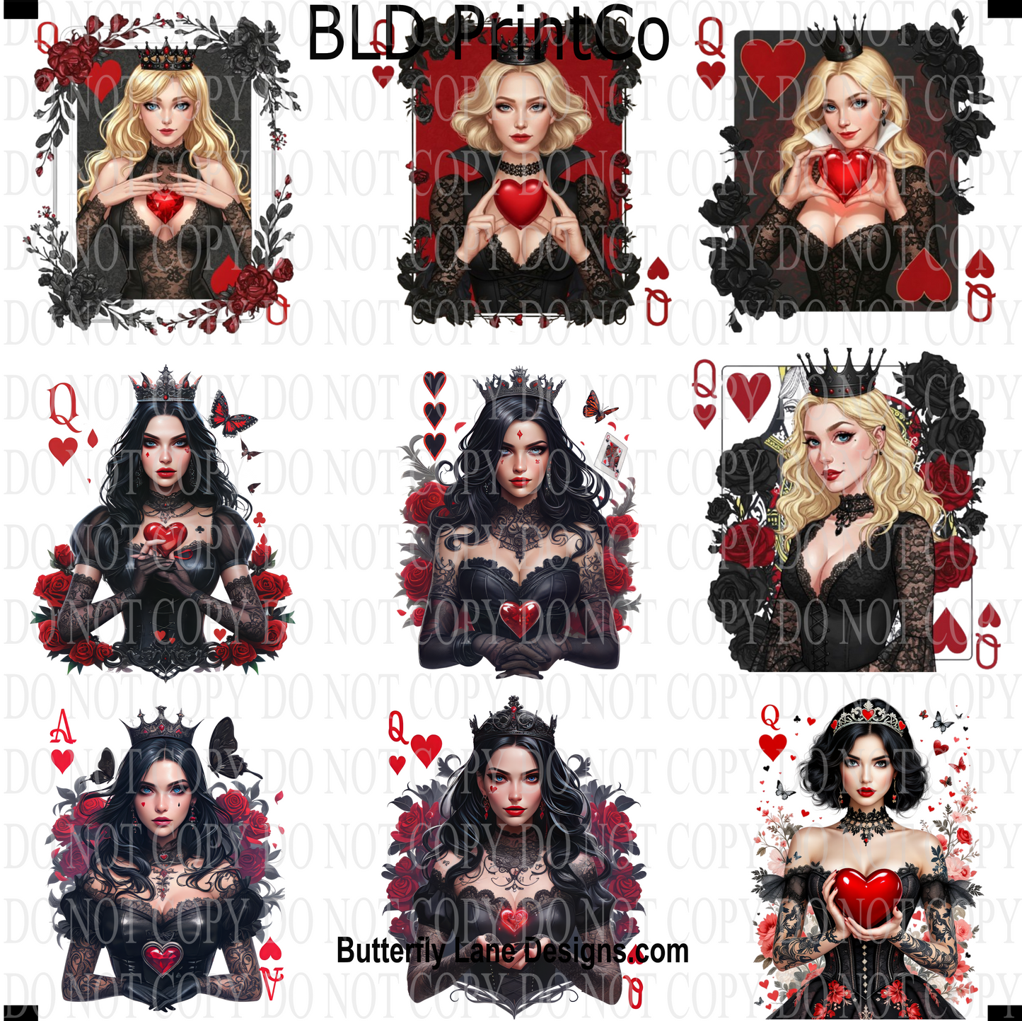 CAPS 38 Gothic Queen of hearts