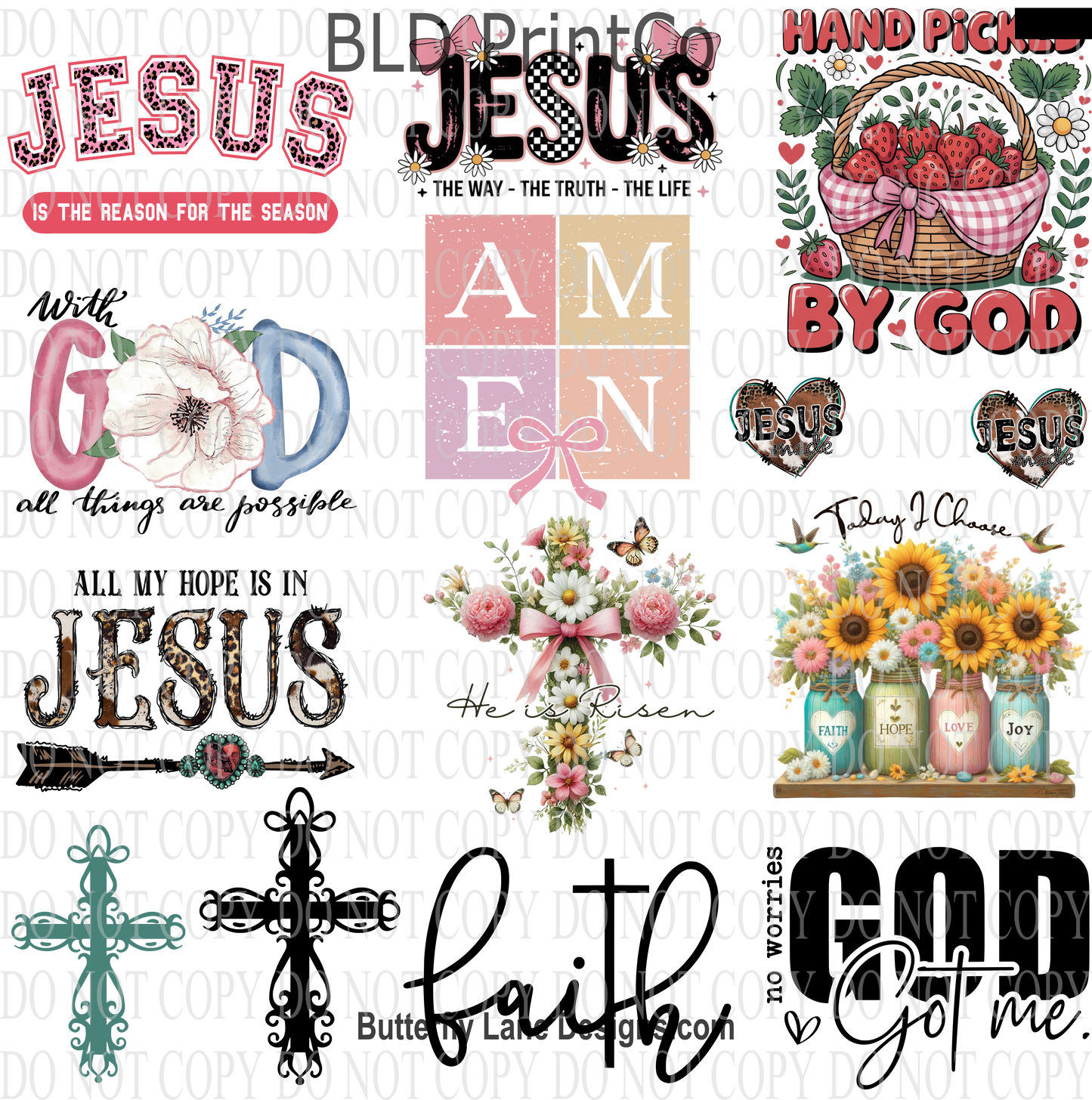 CAPS 52 Religious Set 1 UV DTF