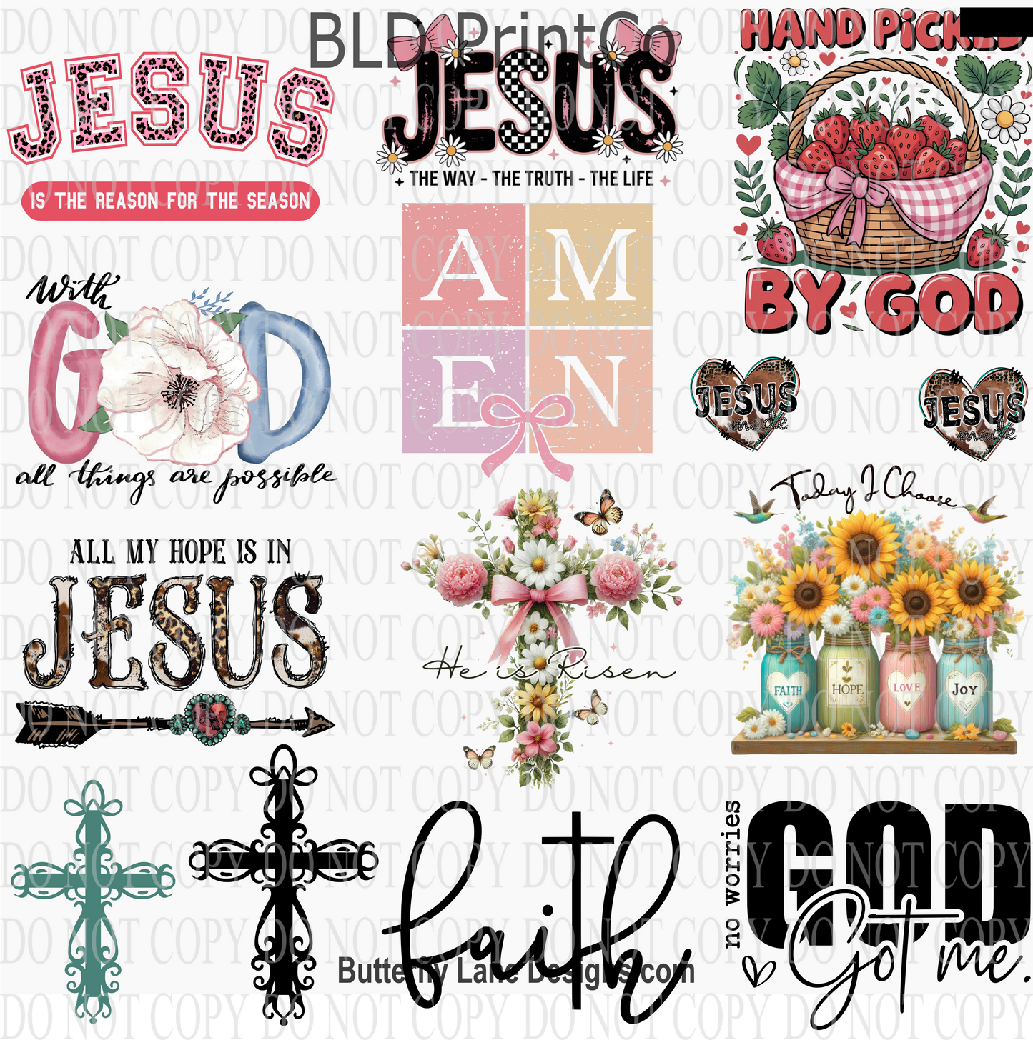 CAPS 52 Religious Set 1 UV DTF