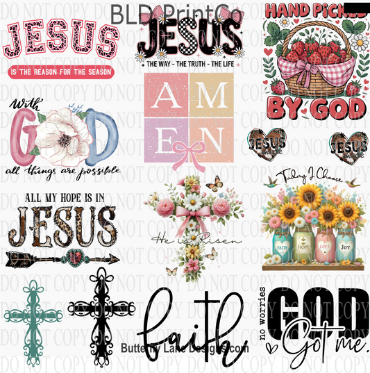 CAPS 52 Religious Set 1 UV DTF