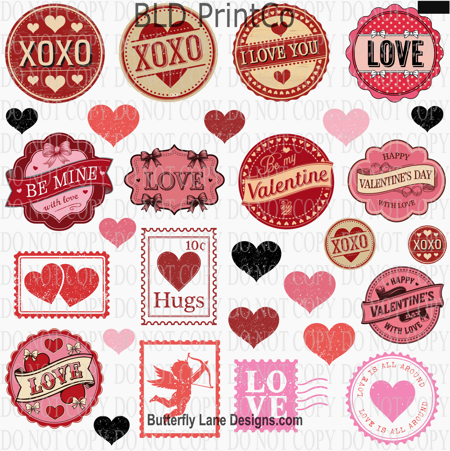 CAPS 65 Valentine Stamps & Elements