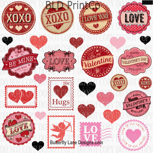 CAPS 65 Valentine Stamps & Elements