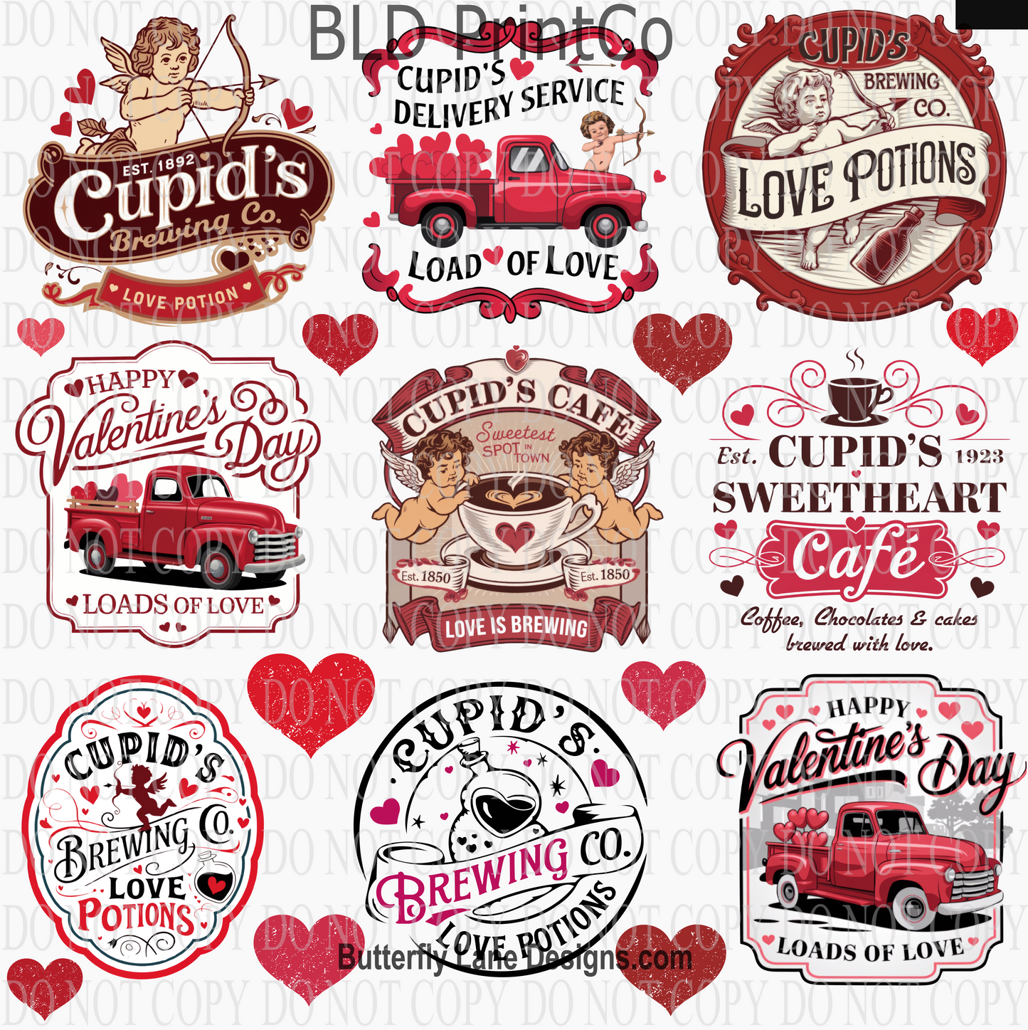CAPS 67 Valentine labels & Elements