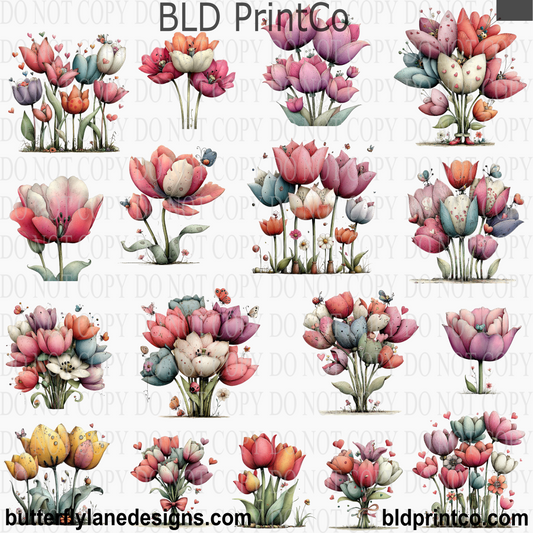 Whimsical Spring Tulips | Pastel Floral Bouquets | CAPS76