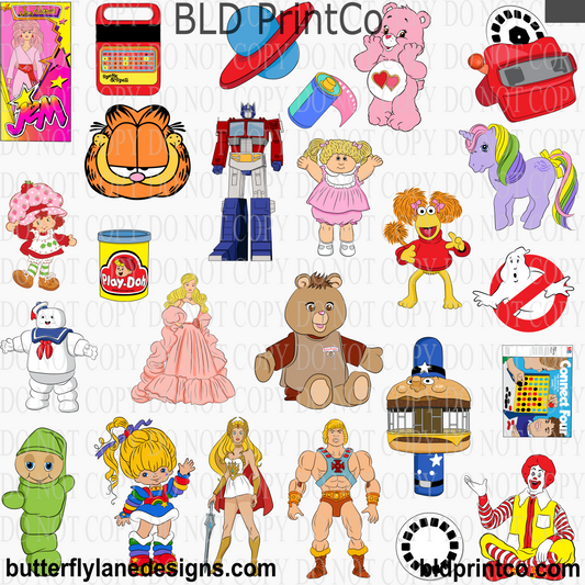 80s  Nostalgia Icons | Retro Pop Culture Elements | CAPS79-SET 2