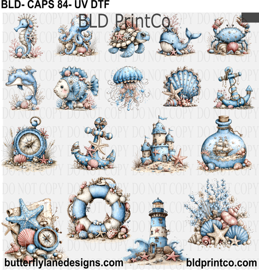 Nautical Coastal Clipart  Elements | CAPS84
