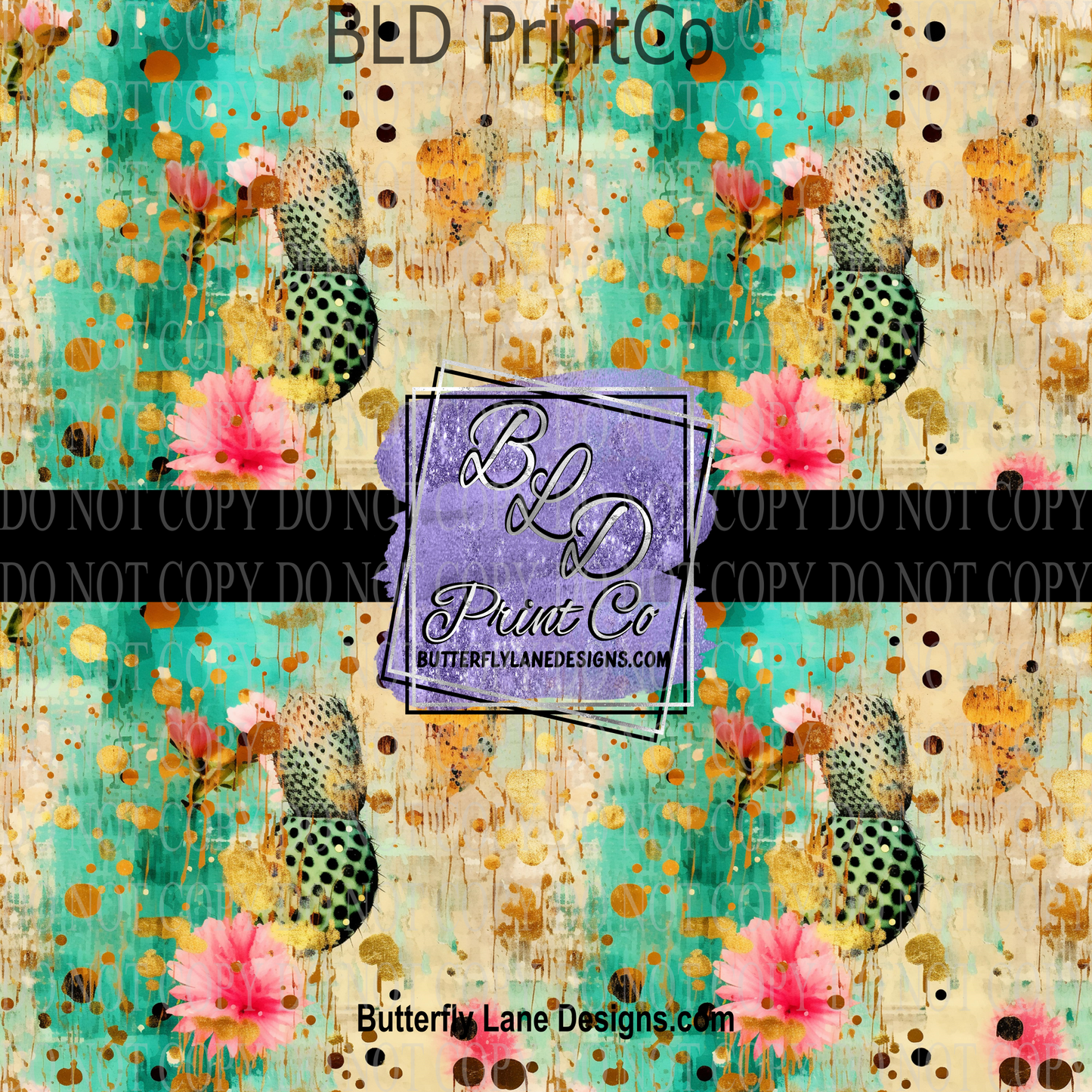 Cactus Watercolor PV 1072 ::  Patterned Vinyl