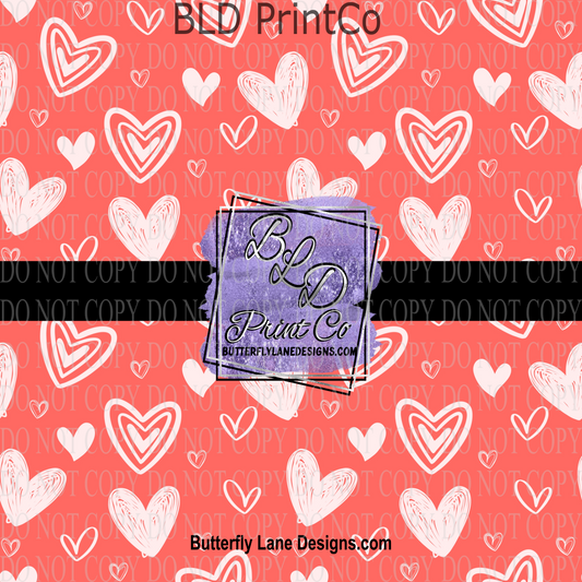 Coral My heart   PV 881 M   Patterned Vinyl