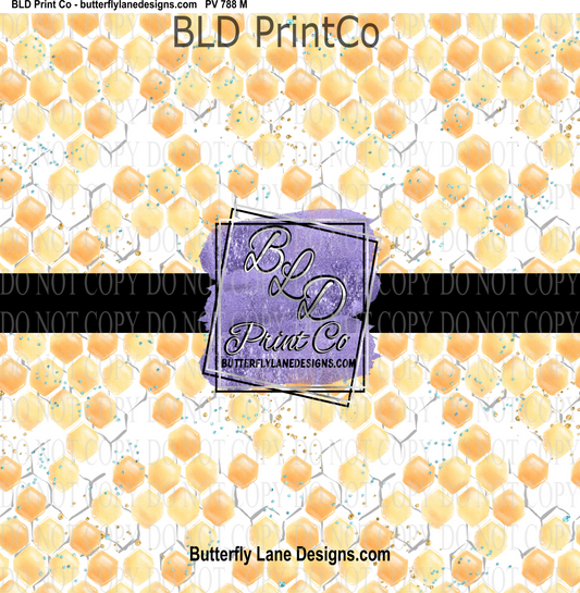 Cute Bees Hives - PV 788   Patterned Vinyl