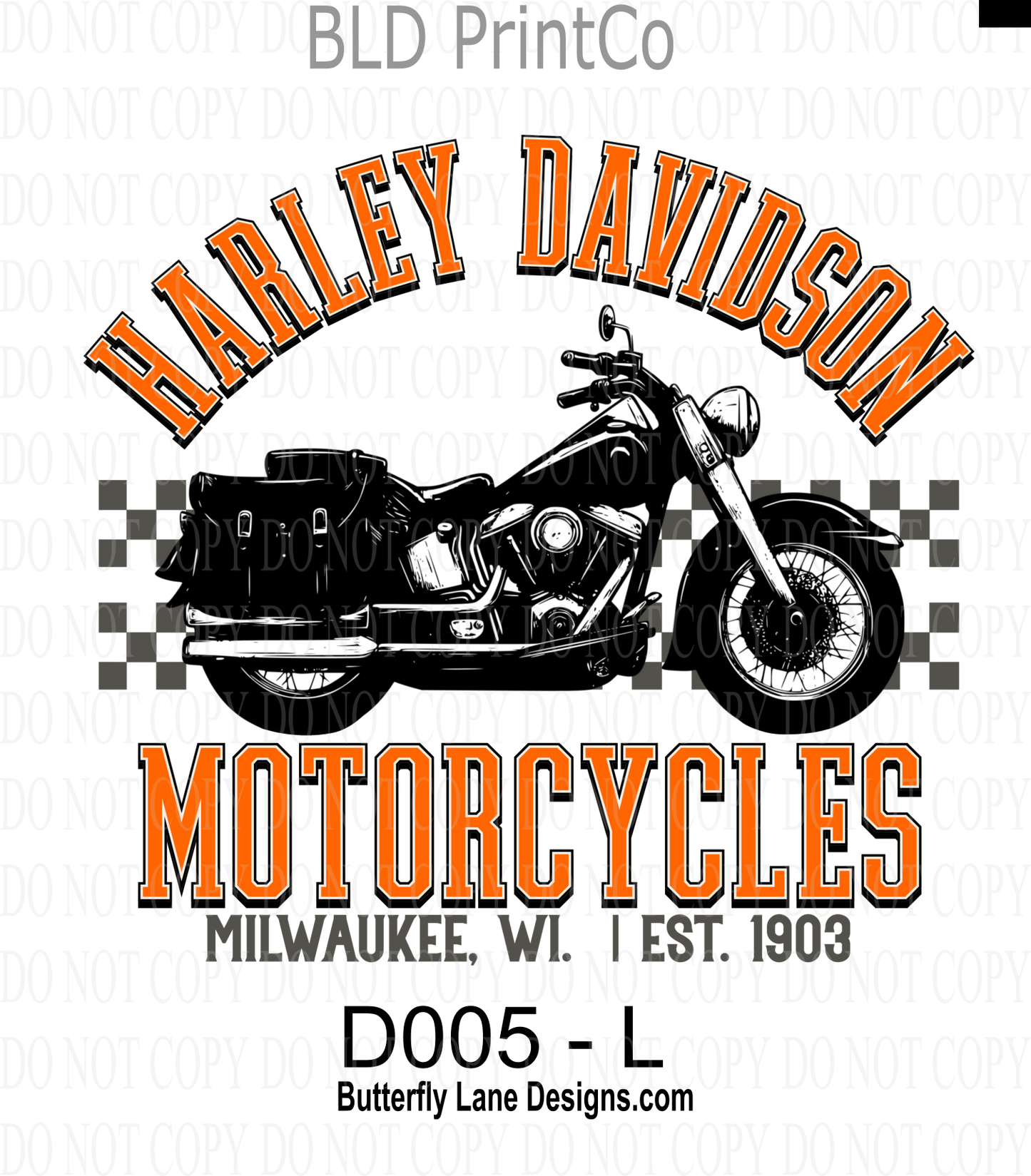 D0004 Harley Black & Orange