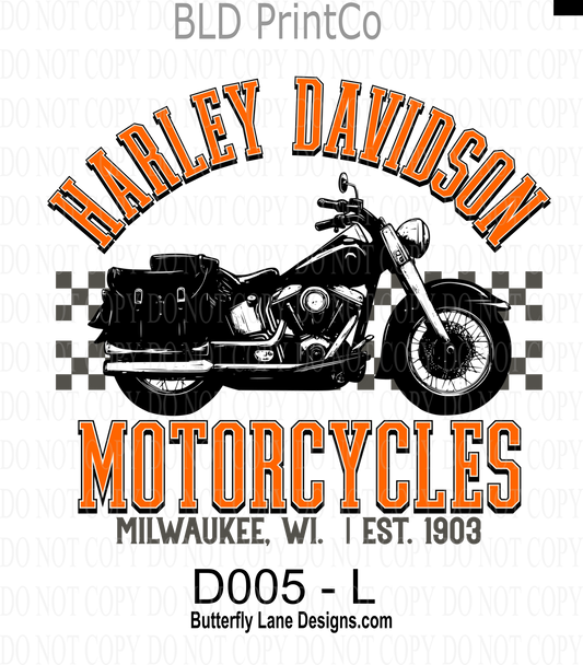 D0004 Harley Black & Orange