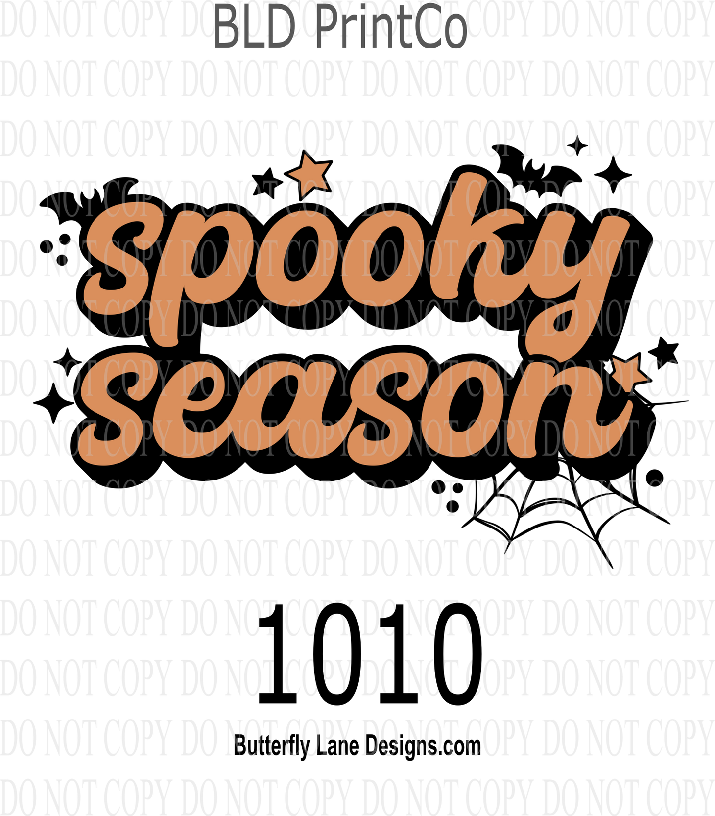 D 1010 Orange & Black_Spooky Season Text