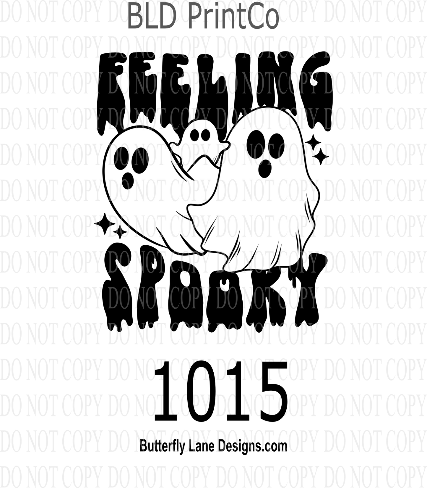 D 1015 Feeling Spooky Black & White