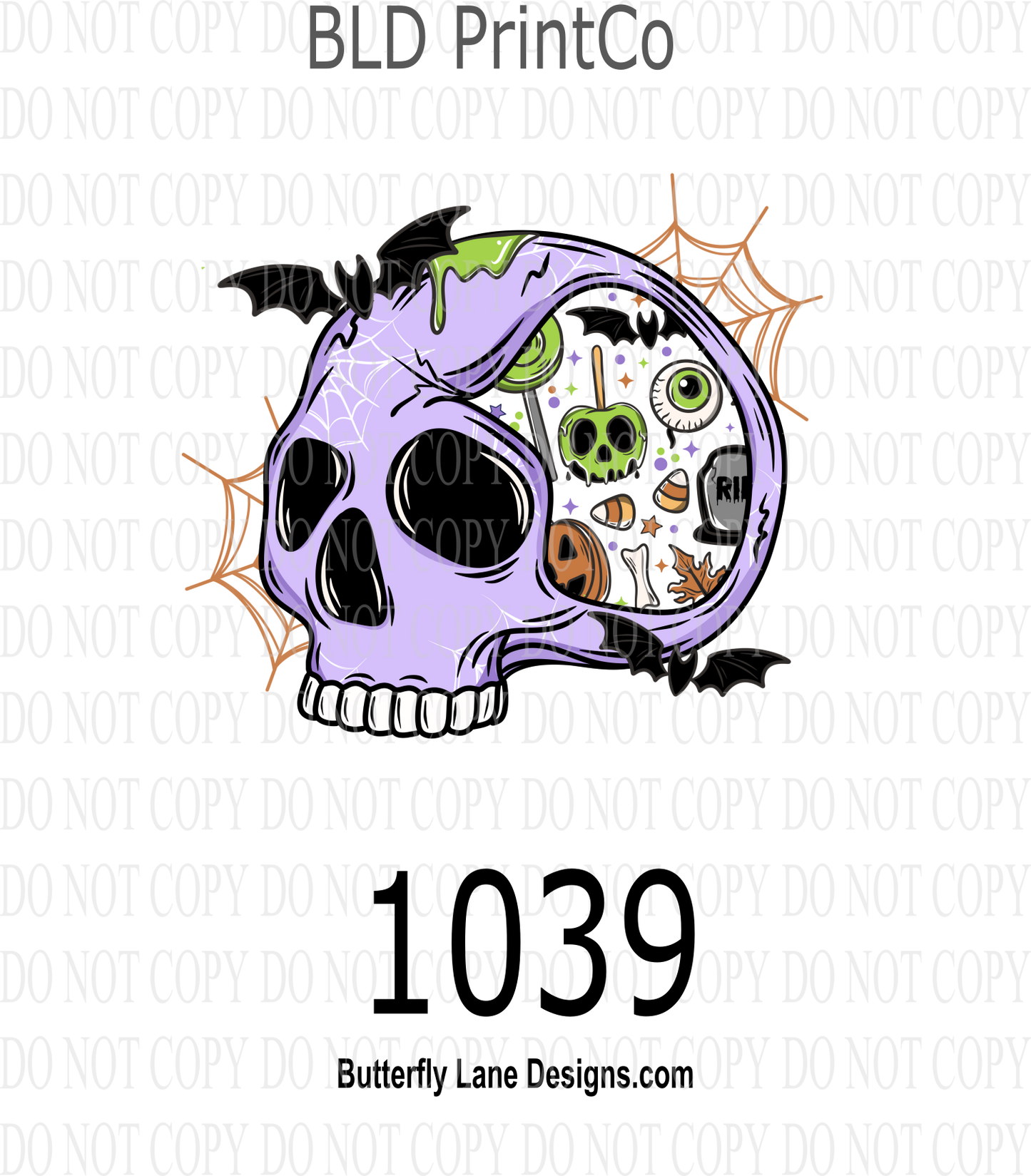 D 1039 Spooky Skull