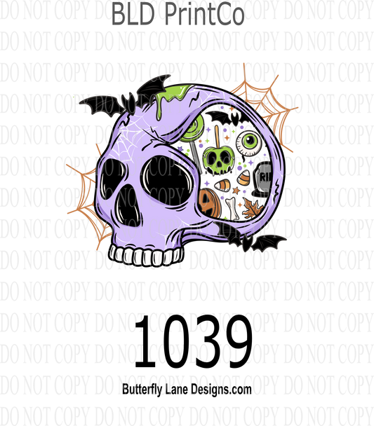 D 1039 Spooky Skull