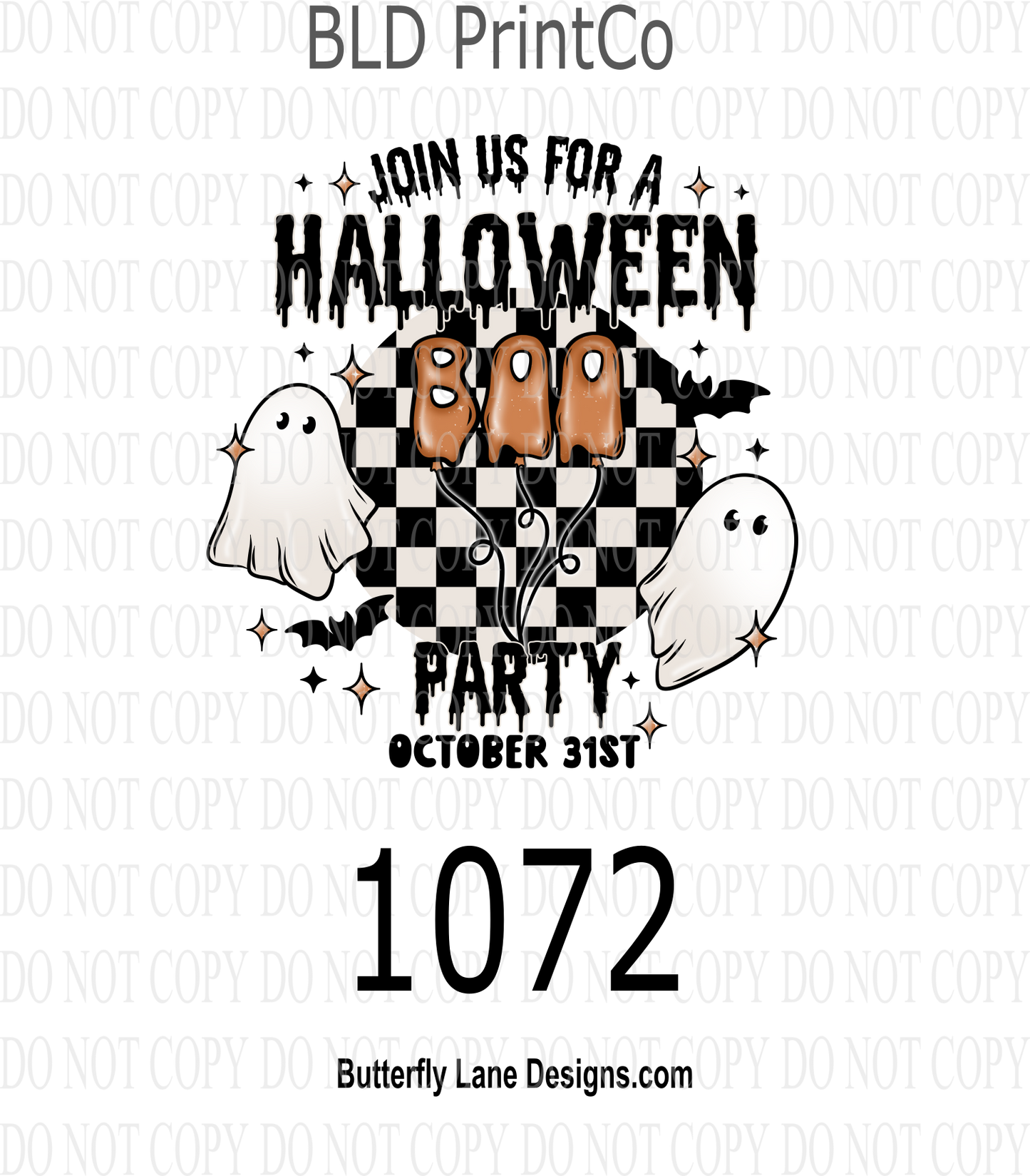 D 1072 Halloween Party_black Text