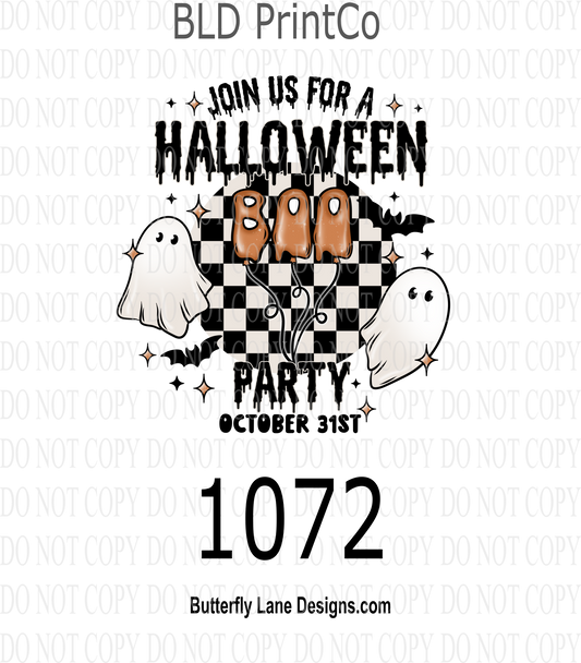 D 1072 Halloween Party_black Text