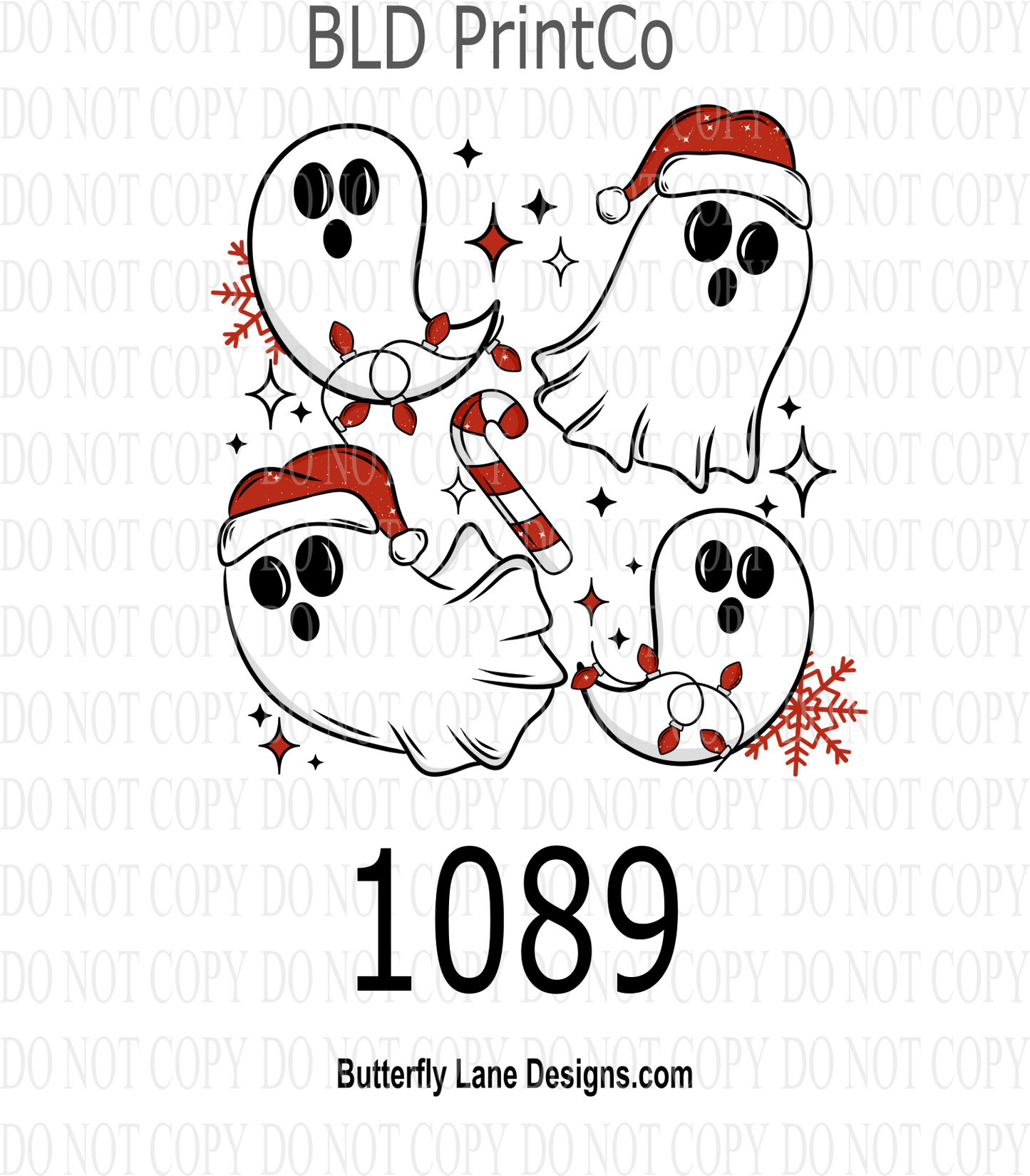 D 1089 Christmas ghosties