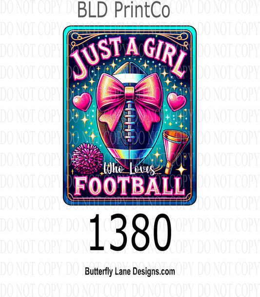 D1380  Just a Girl Who Loves Football - Tarot