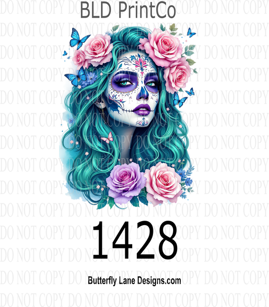 D1428 Day of the dead -Sugar skull women