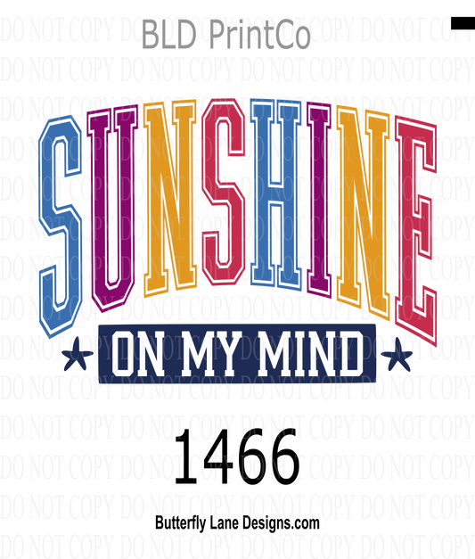 D1466 Sunshine on my mind