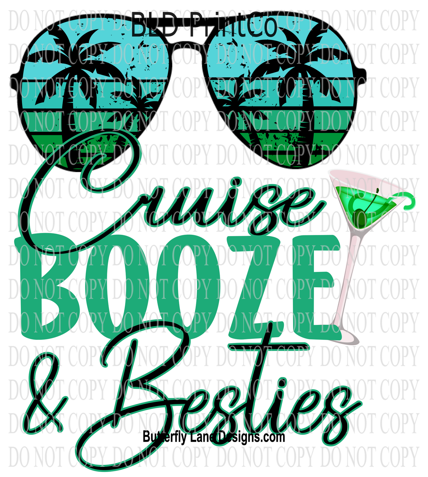 D1567 Cruise-booze-Besties - Teal