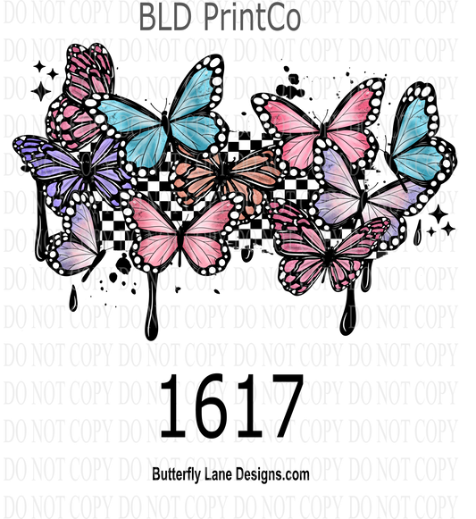 D1617 Drippy Butterflies