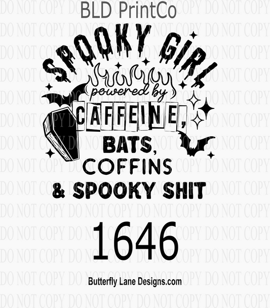 D1646 Spooky_Girl powered by Caffeine, Bats, Coffins and spooky shit