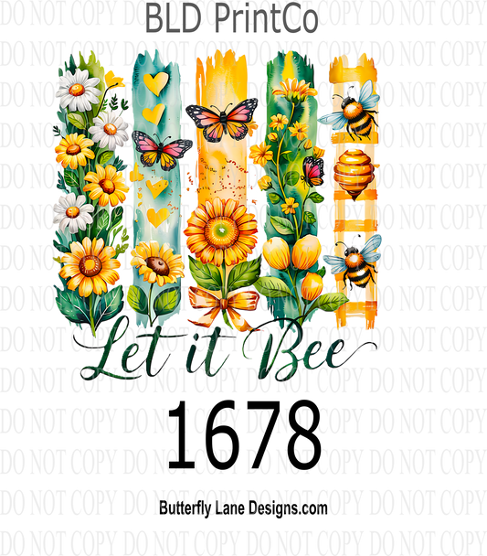 D1678 Let it bee-Sunflowers and Plaid