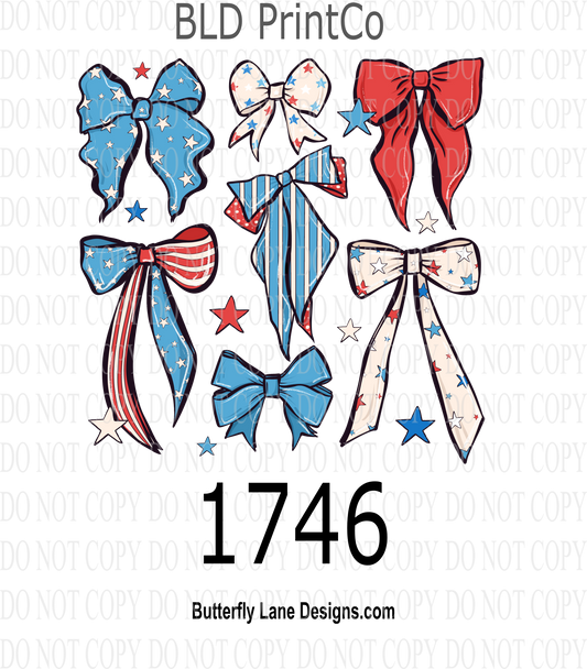 D1746 Patriotic Bows Grid