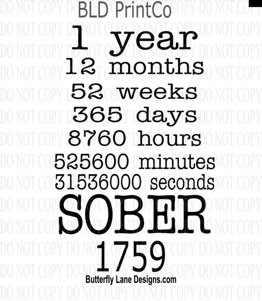 D1759 1 year SOBER