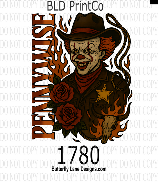 D1780 Hallowen Penny Clown