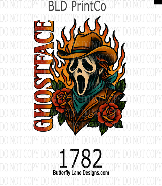 D1782 Halloween Ghost face