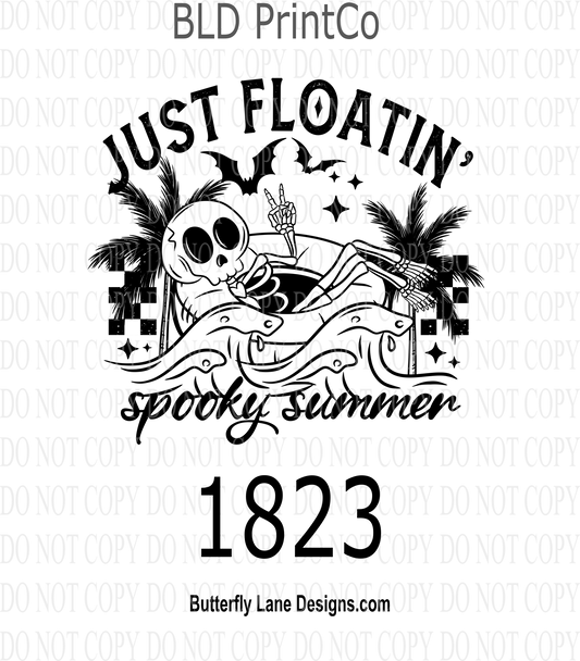 D1823 Just_Floating_Spooky Summer Black outlined
