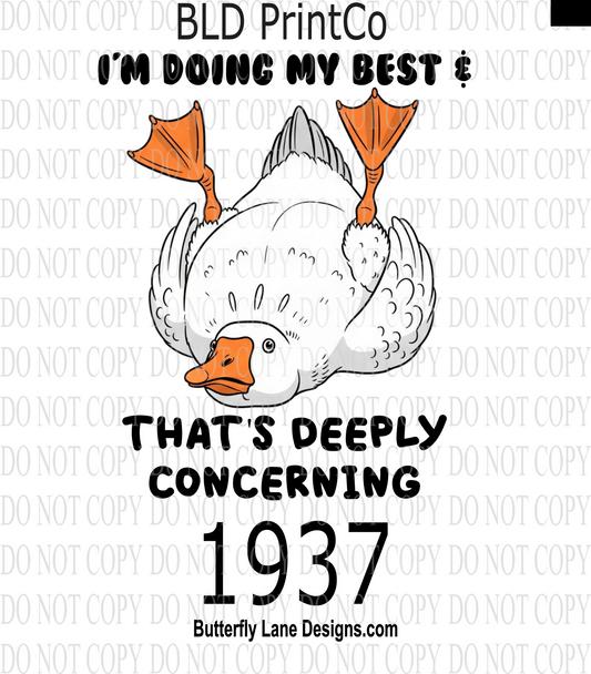 D1937 Doing my best & That's deeply concerning