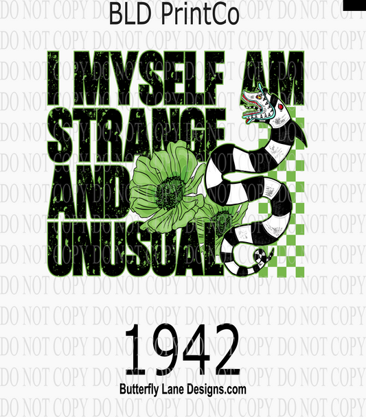 D1942 I myself am strange and unusual