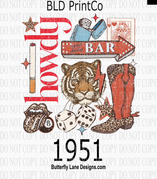 D1951 Howdy-Country bar collage